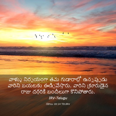Picture 03 - యోబు 18:14 TELIRV - వాళ్ళు నిర్భయంగా - Bible Verse Picture