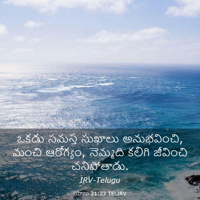 Picture 03 - యోబు 21:23 TELIRV - ఒకడు సమస్త సుఖాలు - Bible Verse Picture