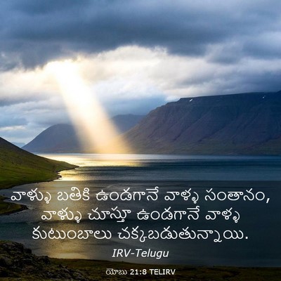 Picture 03 - యోబు 21:8 TELIRV - వాళ్ళు బతికి - Bible Verse Picture