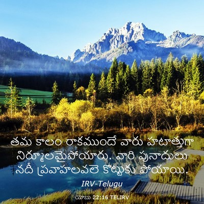 Picture 03 - యోబు 22:16 TELIRV - తమ కాలం రాకముందే - Bible Verse Picture