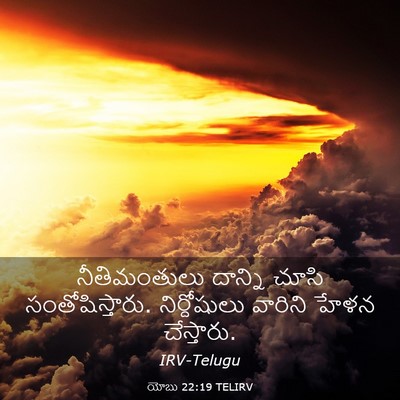 Picture 03 - యోబు 22:19 TELIRV - నీతిమంతులు దాన్ని - Bible Verse Picture