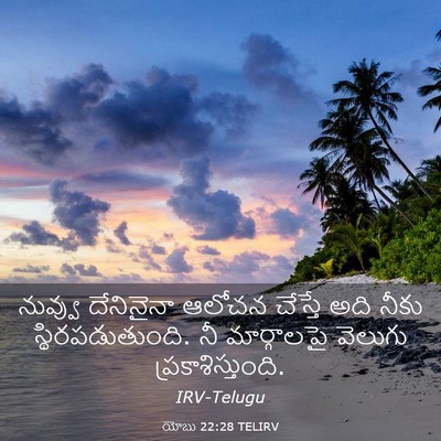 Picture 03 - యోబు 22:28 TELIRV - నువ్వు దేనినైనా - Bible Verse Picture
