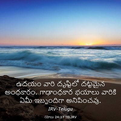 Picture 03 - యోబు 24:17 TELIRV - ఉదయం వారి - Bible Verse Picture