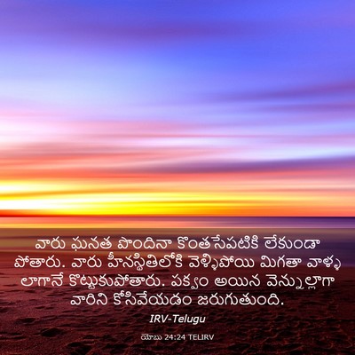 Picture 03 - యోబు 24:24 TELIRV - వారు ఘనత పొందినా - Bible Verse Picture