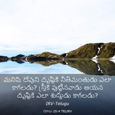 Picture 03 - యోబు 25:4 TELIRV - మనిషి దేవుని - Bible Verse Picture