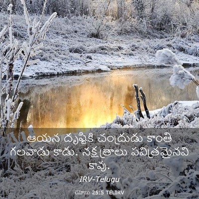 Picture 03 - యోబు 25:5 TELIRV - ఆయన దృష్టికి - Bible Verse Picture