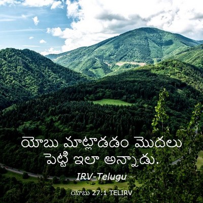 Picture 03 - యోబు 27:1 TELIRV - యోబు మాట్లాడడం - Bible Verse Picture
