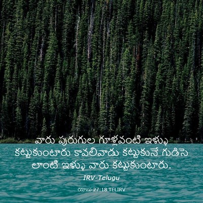 Picture 03 - యోబు 27:18 TELIRV - వారు పురుగుల - Bible Verse Picture