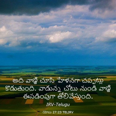 Picture 03 - యోబు 27:23 TELIRV - అది వాణ్ణి చూసి - Bible Verse Picture
