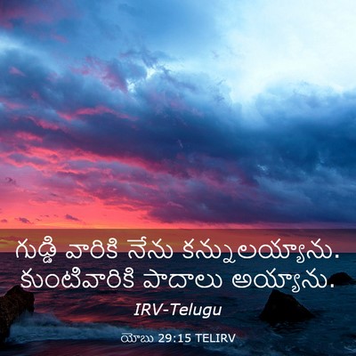 Picture 03 - యోబు 29:15 TELIRV - గుడ్డి వారికి - Bible Verse Picture