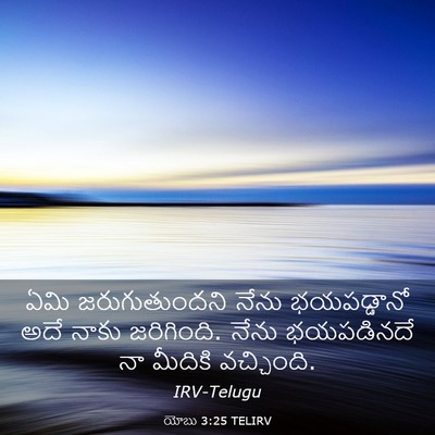 Picture 03 - యోబు 3:25 TELIRV - ఏమి జరుగుతుందని - Bible Verse Picture