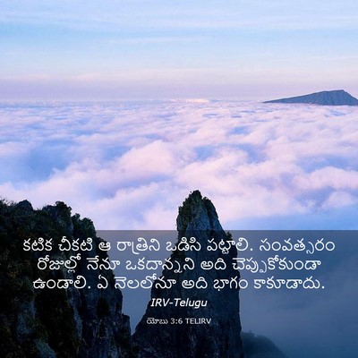 Picture 03 - యోబు 3:6 TELIRV - కటిక చీకటి ఆ - Bible Verse Picture