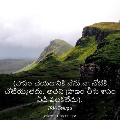 Picture 03 - యోబు 31:30 TELIRV - (పాపం చేయడానికి - Bible Verse Picture