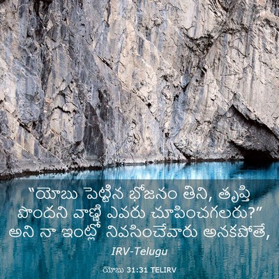 Picture 03 - యోబు 31:31 TELIRV - “యోబు పెట్టిన - Bible Verse Picture