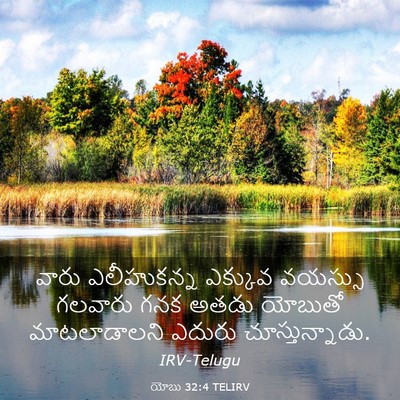 Picture 03 - యోబు 32:4 TELIRV - వారు ఎలీహుకన్న - Bible Verse Picture