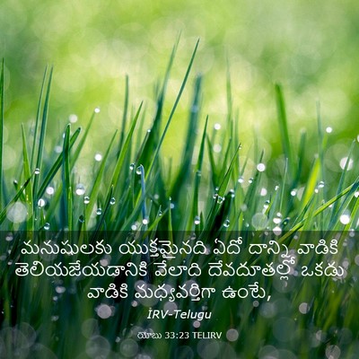 Picture 03 - యోబు 33:23 TELIRV - మనుషులకు - Bible Verse Picture