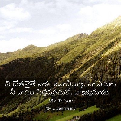 Picture 03 - యోబు 33:5 TELIRV - నీ చేతనైతే నాకు - Bible Verse Picture