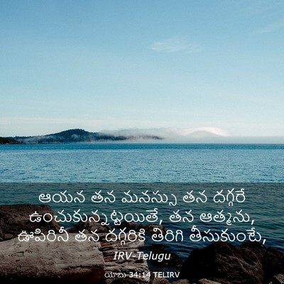 Picture 03 - యోబు 34:14 TELIRV - ఆయన తన మనస్సు తన - Bible Verse Picture