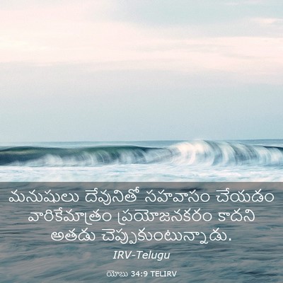 Picture 03 - యోబు 34:9 TELIRV - మనుషులు దేవునితో - Bible Verse Picture