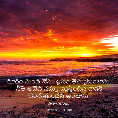 Picture 03 - యోబు 36:3 TELIRV - దూరం నుండి నేను - Bible Verse Picture