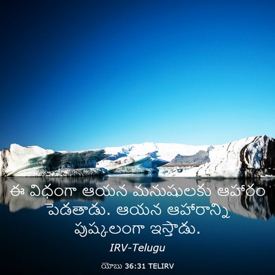 Picture 03 - యోబు 36:31 TELIRV - ఈ విధంగా ఆయన - Bible Verse Picture