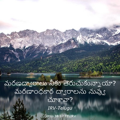 Picture 03 - యోబు 38:17 TELIRV - మరణద్వారాలు నీకు - Bible Verse Picture