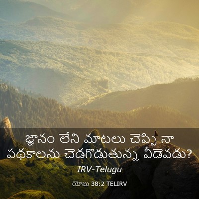 Picture 03 - యోబు 38:2 TELIRV - జ్ఞానం లేని మాటలు - Bible Verse Picture