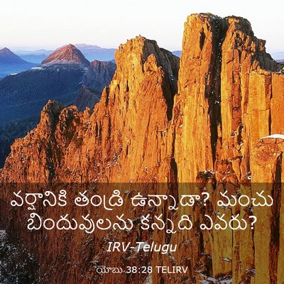 Picture 03 - యోబు 38:28 TELIRV - వర్షానికి తండ్రి - Bible Verse Picture