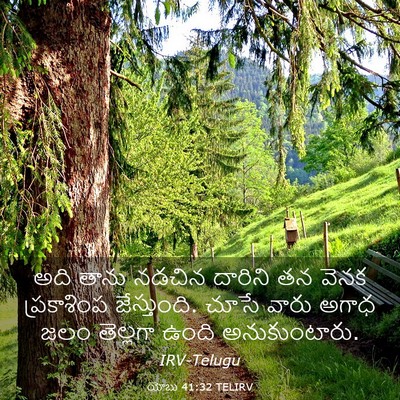 Picture 03 - యోబు 41:32 TELIRV - అది తాను నడచిన - Bible Verse Picture