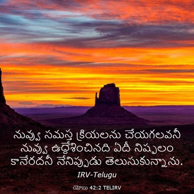 Picture 03 - యోబు 42:2 TELIRV - నువ్వు సమస్త - Bible Verse Picture