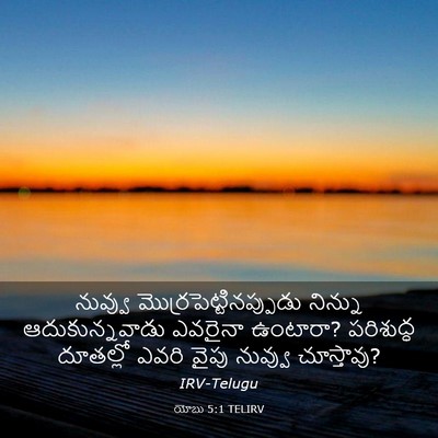 Picture 03 - యోబు 5:1 TELIRV - నువ్వు - Bible Verse Picture