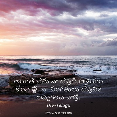 Picture 03 - యోబు 5:8 TELIRV - అయితే నేను నా - Bible Verse Picture
