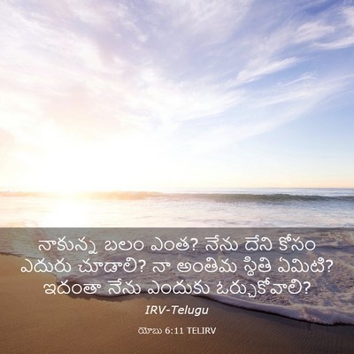 Picture 03 - యోబు 6:11 TELIRV - నాకున్న బలం ఎంత? - Bible Verse Picture