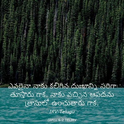 Picture 03 - యోబు 6:2 TELIRV - ఎవరైనా నాకు - Bible Verse Picture