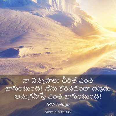 Picture 03 - యోబు 6:8 TELIRV - నా విన్నపాలు - Bible Verse Picture