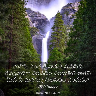Picture 03 - యోబు 7:17 TELIRV - మనిషి ఎంతటి వాడు? - Bible Verse Picture