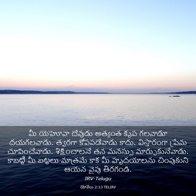 Picture 03 - యోవేలు 2:13 TELIRV - మీ యెహోవా దేవుడు - Bible Verse Picture