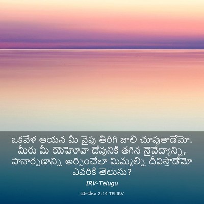 Picture 03 - యోవేలు 2:14 TELIRV - ఒకవేళ ఆయన మీ వైపు - Bible Verse Picture
