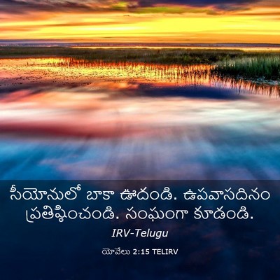 Picture 03 - యోవేలు 2:15 TELIRV - సీయోనులో బాకా - Bible Verse Picture