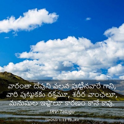 Picture 03 - యోహాను 1:13 TELIRV - వారంతా దేవుని వలన - Bible Verse Picture