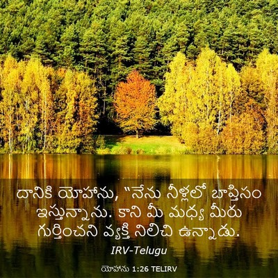 Picture 03 - యోహాను 1:26 TELIRV - దానికి యోహాను, - Bible Verse Picture