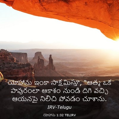 Picture 03 - యోహాను 1:32 TELIRV - యోహాను ఇంకా - Bible Verse Picture