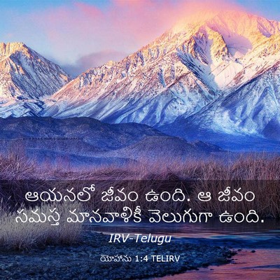Picture 03 - యోహాను 1:4 TELIRV - ఆయనలో జీవం ఉంది. ఆ - Bible Verse Picture