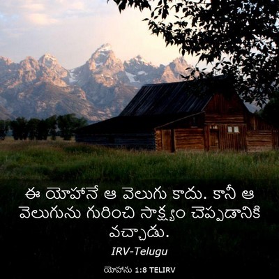 Picture 03 - యోహాను 1:8 TELIRV - ఈ యోహానే ఆ వెలుగు - Bible Verse Picture