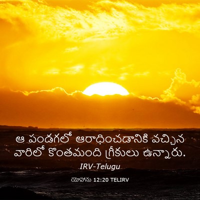 Picture 03 - యోహాను 12:20 TELIRV - ఆ పండగలో - Bible Verse Picture