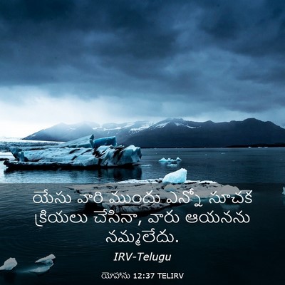Picture 03 - యోహాను 12:37 TELIRV - యేసు వారి ముందు - Bible Verse Picture