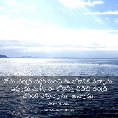 Picture 03 - యోహాను 16:28 TELIRV - నేను తండ్రి - Bible Verse Picture
