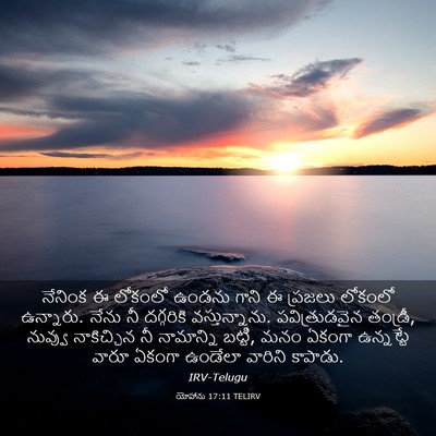 Picture 03 - యోహాను 17:11 TELIRV - నేనింక ఈ లోకంలో - Bible Verse Picture