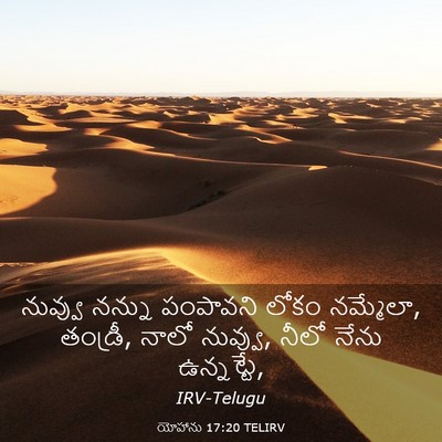 Picture 03 - యోహాను 17:20 TELIRV - నువ్వు నన్ను - Bible Verse Picture