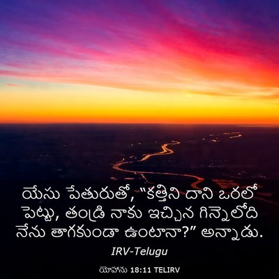 Picture 03 - యోహాను 18:11 TELIRV - యేసు పేతురుతో, - Bible Verse Picture